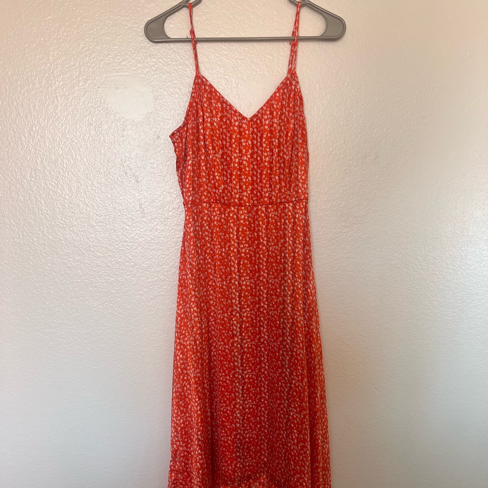 Lulu's Scarlet Floral High Low Dress